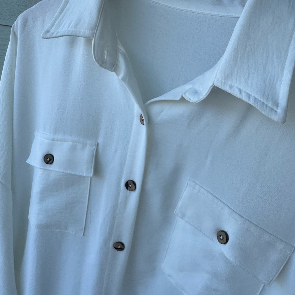 White Button-Up Shirt - Picture 7 of 15